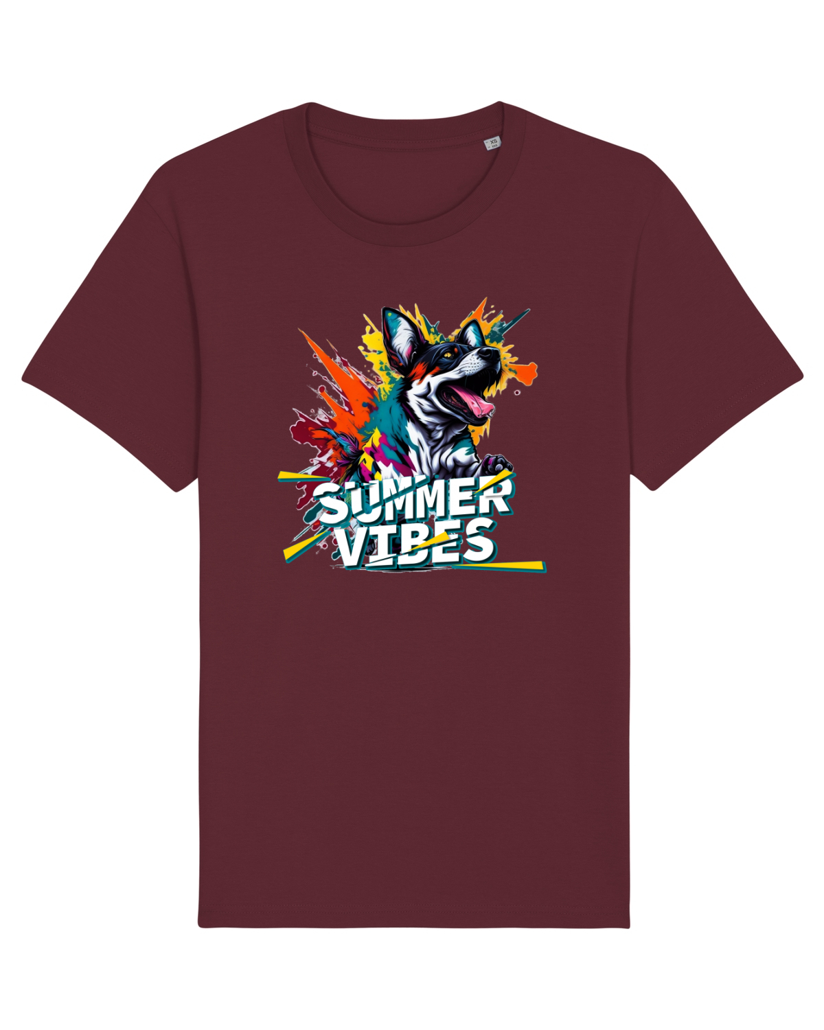 Tricou mânecă scurtă Unisex Rocker Burgundy