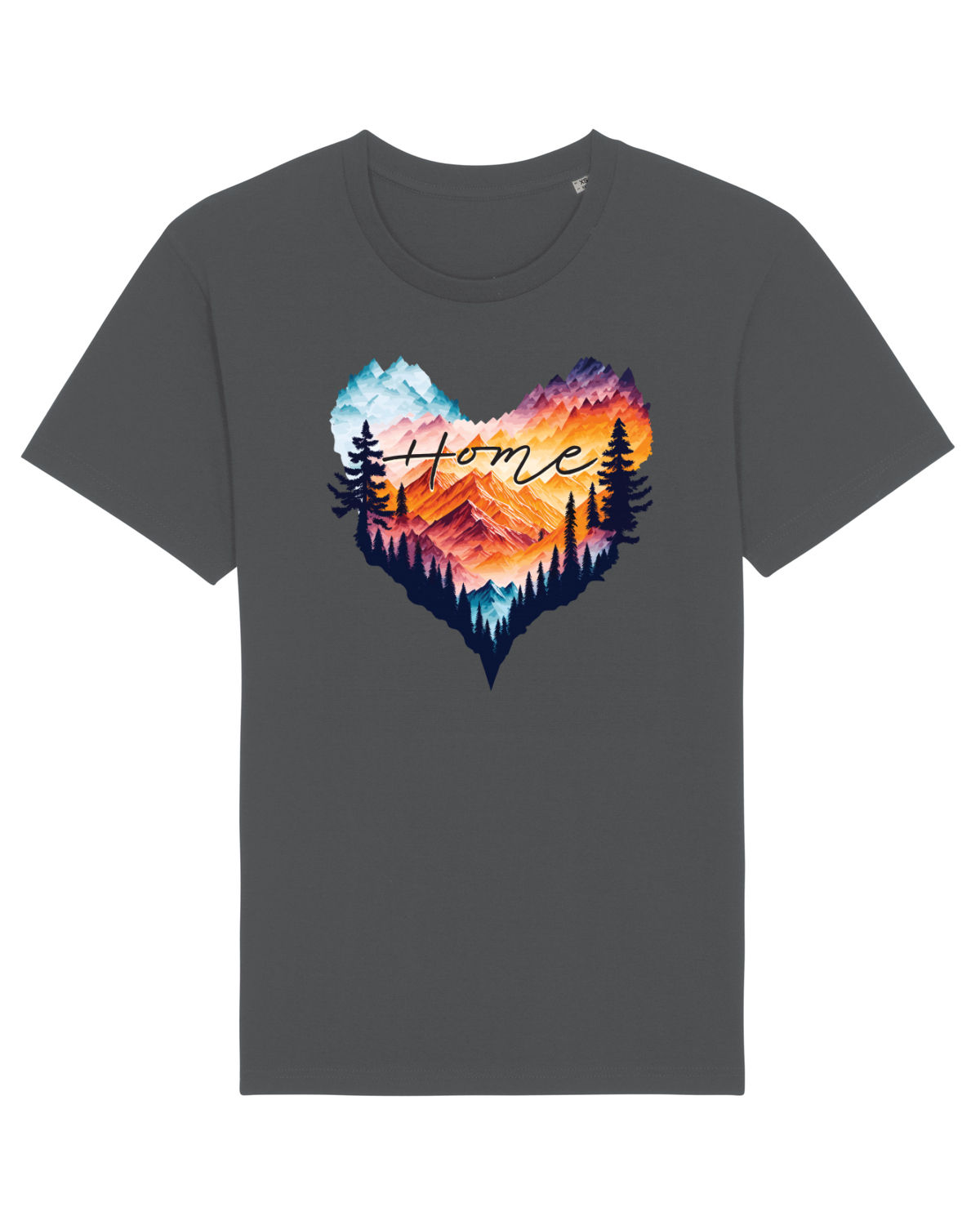 Tricou mânecă scurtă Unisex Rocker Anthracite