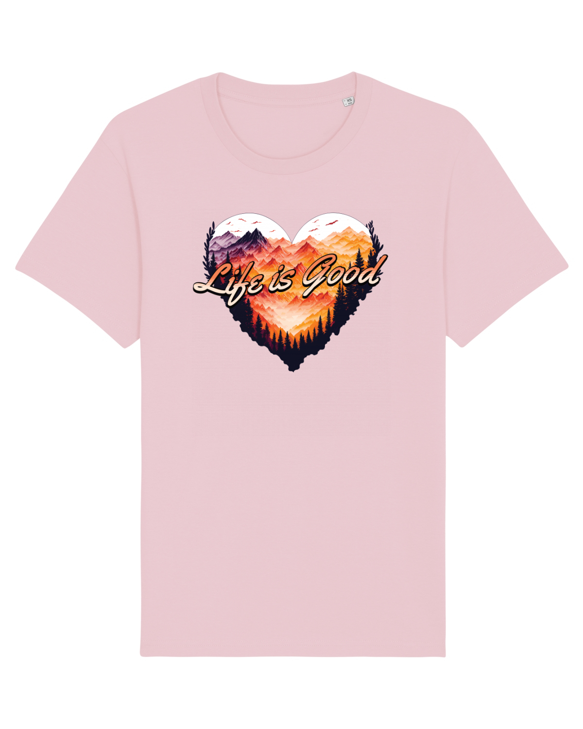 Tricou mânecă scurtă Unisex Rocker Cotton Pink