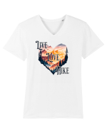pentru pasionații de drumeții - Live love hike Tricou mânecă scurtă guler V Bărbat Presenter