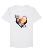 pentru pasionații de drumeții - Live love hike Tricou mânecă scurtă guler larg Bărbat Skater
