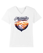 pentru pasionații de drumeții - Love the mountains Tricou mânecă scurtă guler V Bărbat Presenter