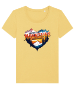 pentru pasionații de drumeții - Loving the mountains since forever Tricou mânecă scurtă guler larg fitted Damă Expresser