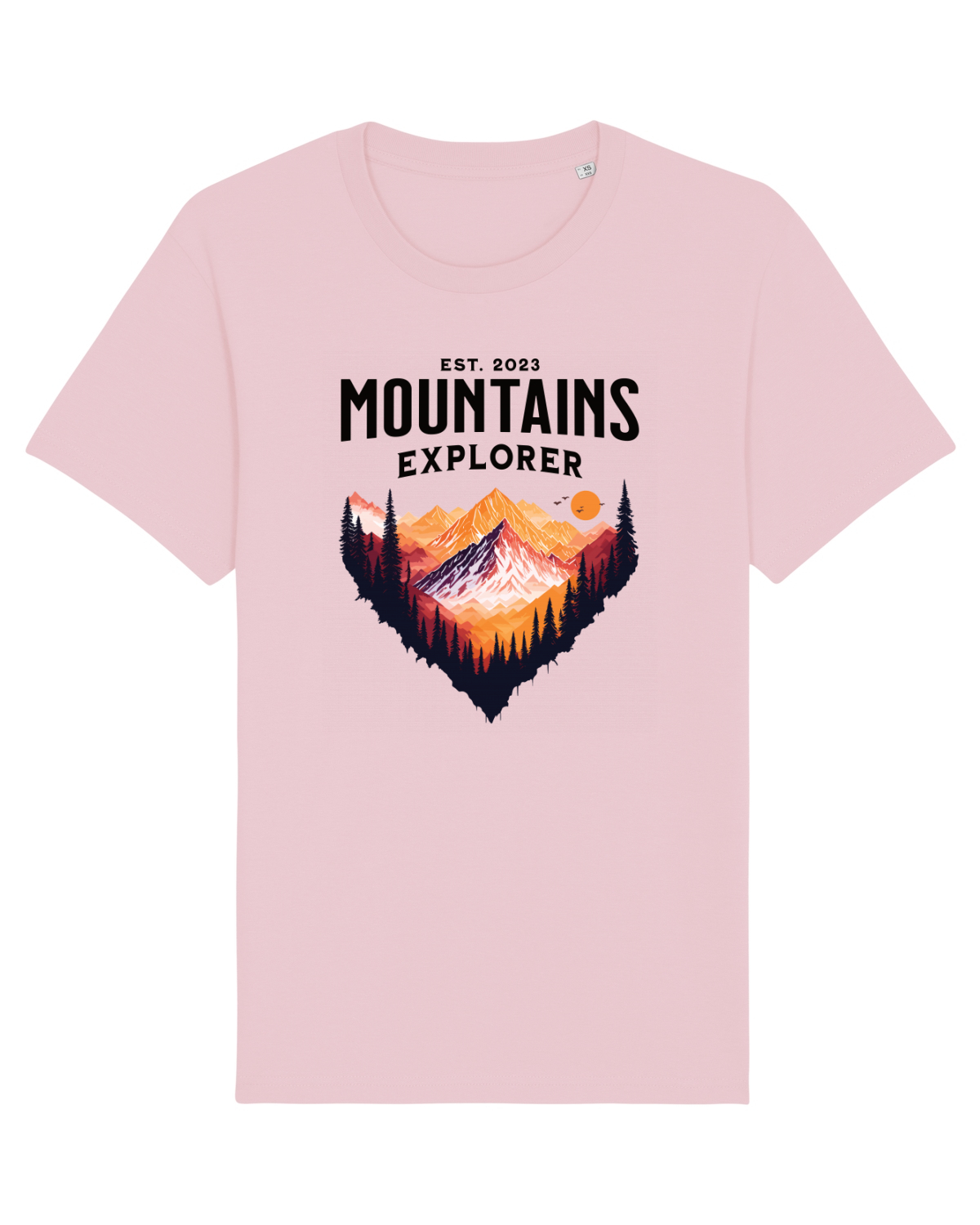 Tricou mânecă scurtă Unisex Rocker Cotton Pink