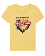 pentru pasionații de drumeții - Our hearts want to get elevated Tricou mânecă scurtă guler larg fitted Damă Expresser