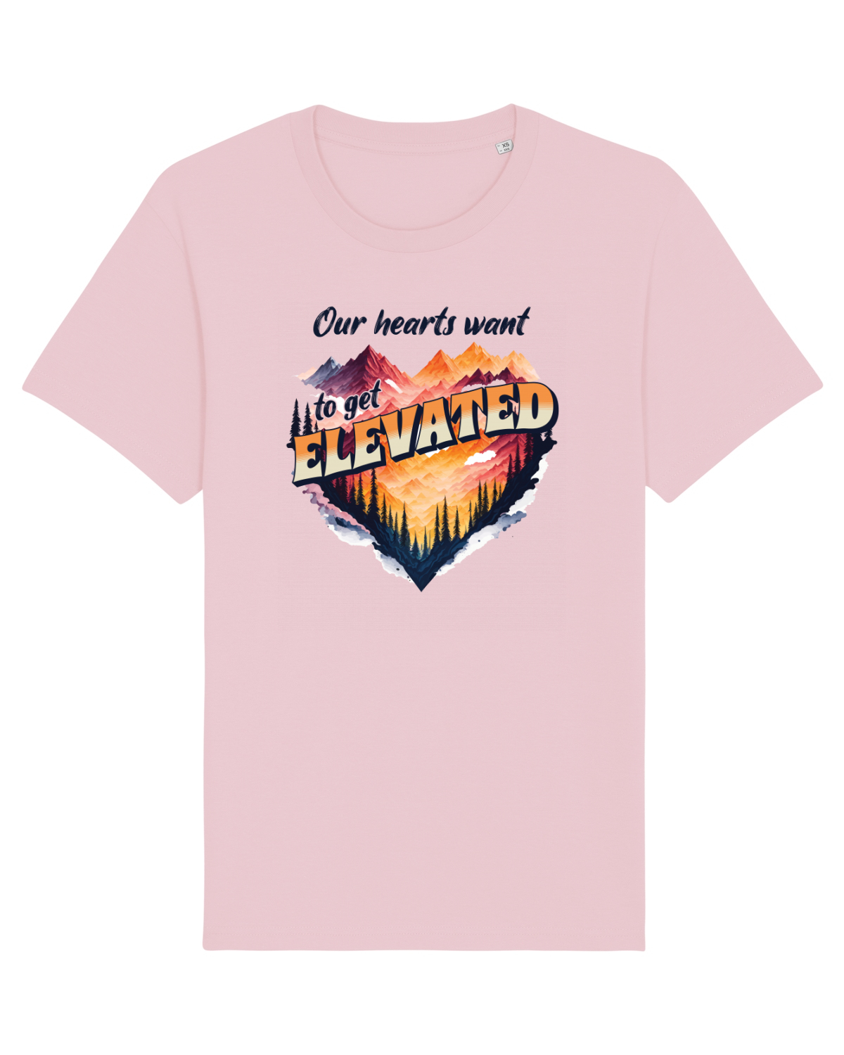Tricou mânecă scurtă Unisex Rocker Cotton Pink