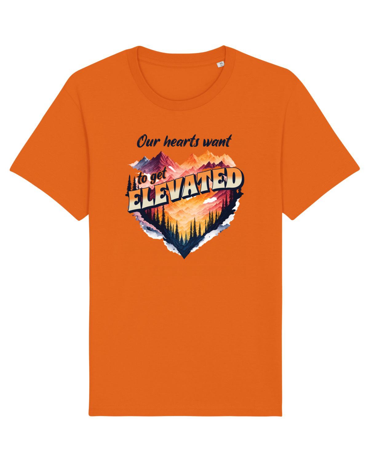 Tricou mânecă scurtă Unisex Rocker Bright Orange