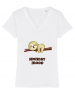 Monday mood Tricou mânecă scurtă guler V Damă Evoker