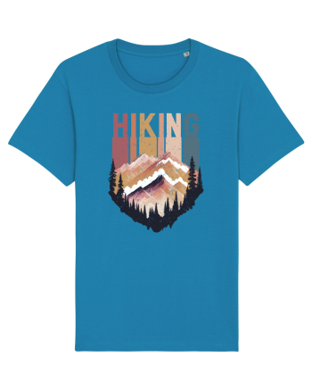 in stil grunge - Hiking emblem Azur