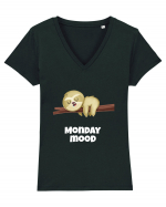 Monday mood Tricou mânecă scurtă guler V Damă Evoker