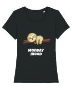 Monday mood Tricou mânecă scurtă guler larg fitted Damă Expresser