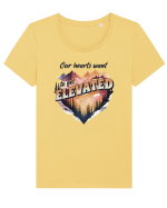 in stil grunge - Our hearts want to get elevated Tricou mânecă scurtă guler larg fitted Damă Expresser