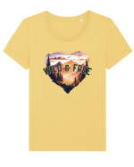 in stil grunge - Wild and free Tricou mânecă scurtă guler larg fitted Damă Expresser