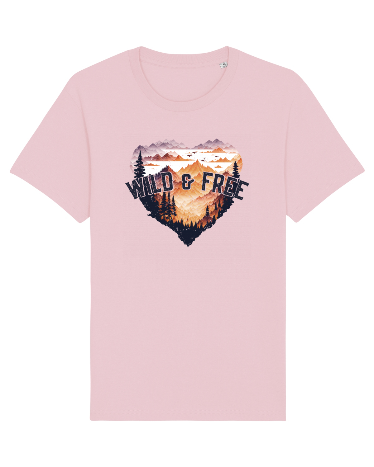 Tricou mânecă scurtă Unisex Rocker Cotton Pink