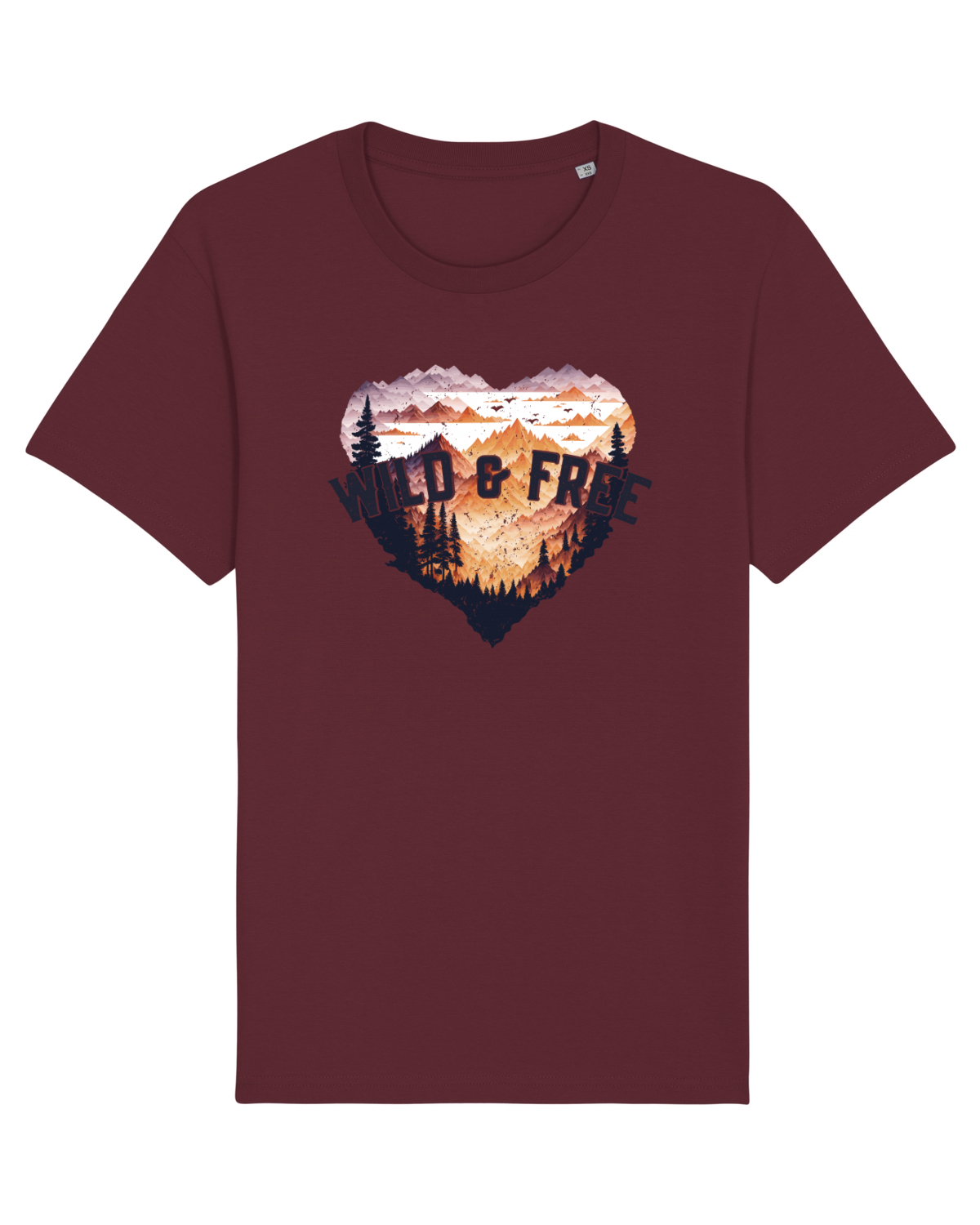 Tricou mânecă scurtă Unisex Rocker Burgundy
