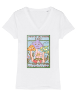 And Into The Forest I Go To Lost My Mind And Find My Soul Tricou mânecă scurtă guler V Damă Evoker