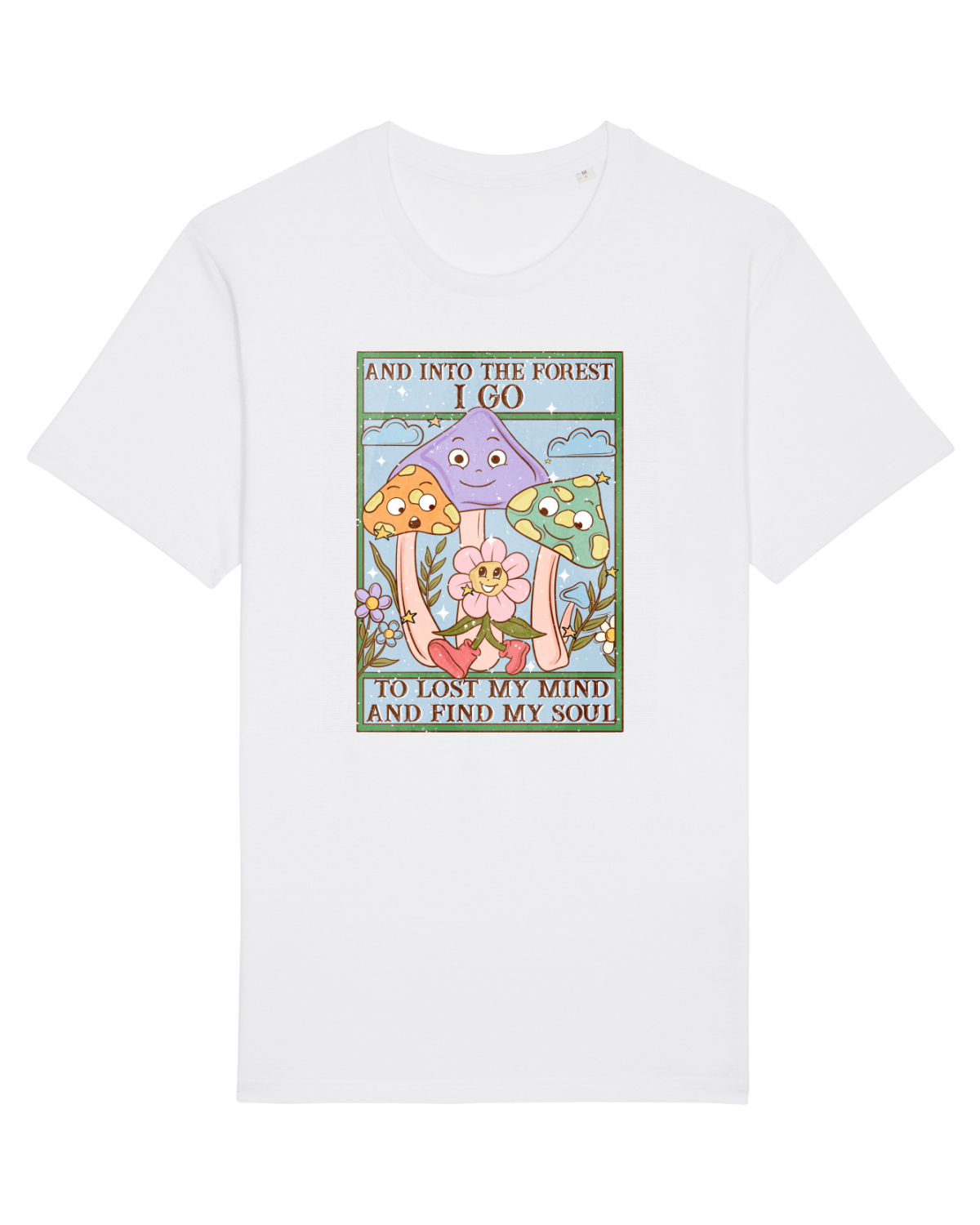 Tricou mânecă scurtă Unisex Rocker White