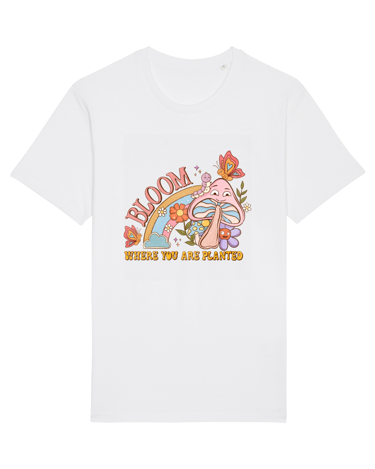 Tricou mânecă scurtă Unisex Rocker White