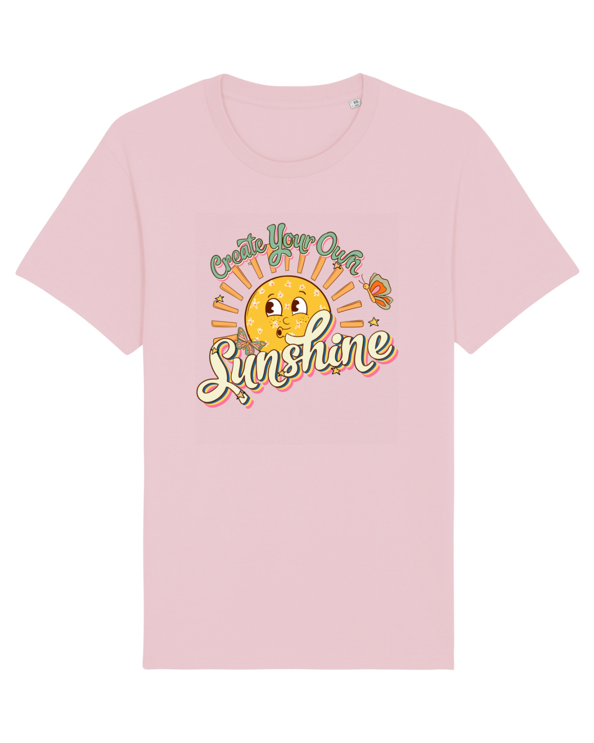 Tricou mânecă scurtă Unisex Rocker Cotton Pink