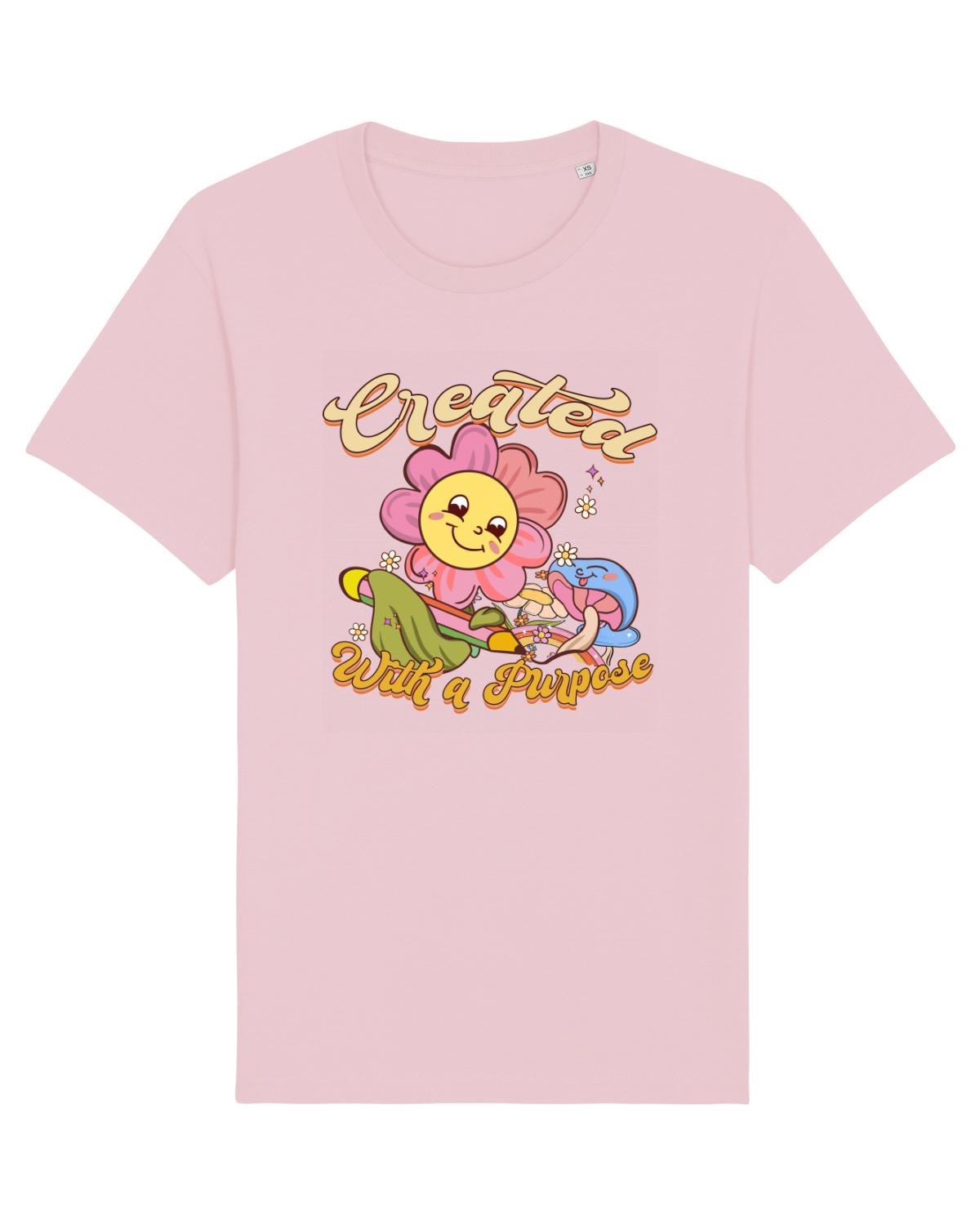 Tricou mânecă scurtă Unisex Rocker Cotton Pink