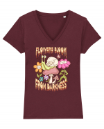 Flowers Bloom From Darkness Tricou mânecă scurtă guler V Damă Evoker