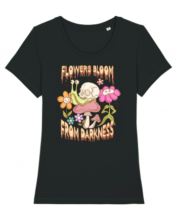 Flowers Bloom From Darkness Black