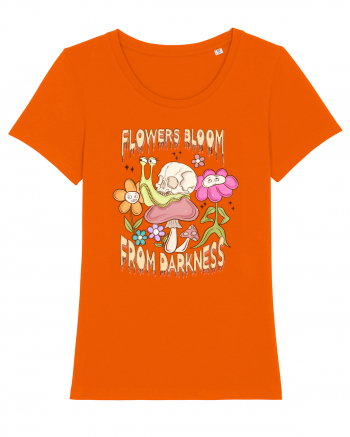 Flowers Bloom From Darkness Bright Orange