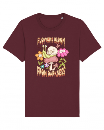 Flowers Bloom From Darkness Burgundy