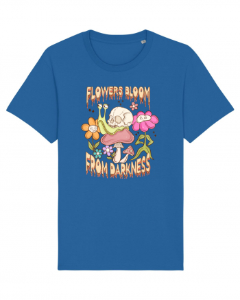 Flowers Bloom From Darkness Royal Blue