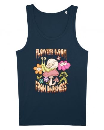 Flowers Bloom From Darkness Navy