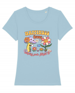 Happiness Grows Where You Plant It Tricou mânecă scurtă guler larg fitted Damă Expresser