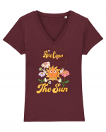 Here Comes The Sun Tricou mânecă scurtă guler V Damă Evoker