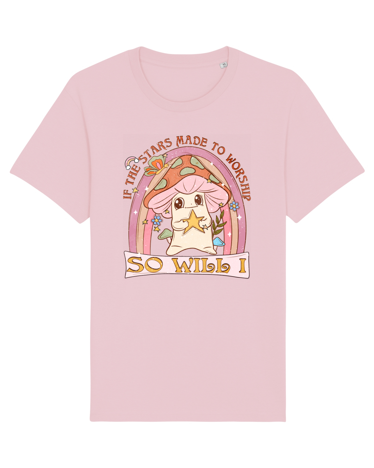 Tricou mânecă scurtă Unisex Rocker Cotton Pink