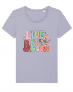 Live Life In Full Bloom Tricou mânecă scurtă guler larg fitted Damă Expresser