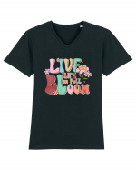 Live Life In Full Bloom Tricou mânecă scurtă guler V Bărbat Presenter