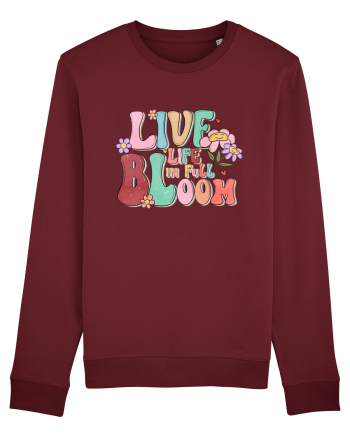 Live Life In Full Bloom Burgundy