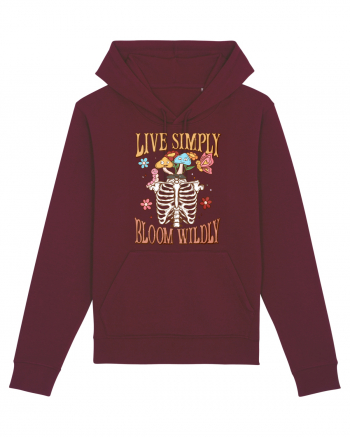 Live Simply Bloom Wildly Burgundy