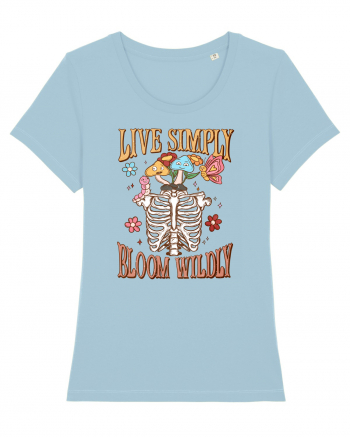 Live Simply Bloom Wildly Sky Blue