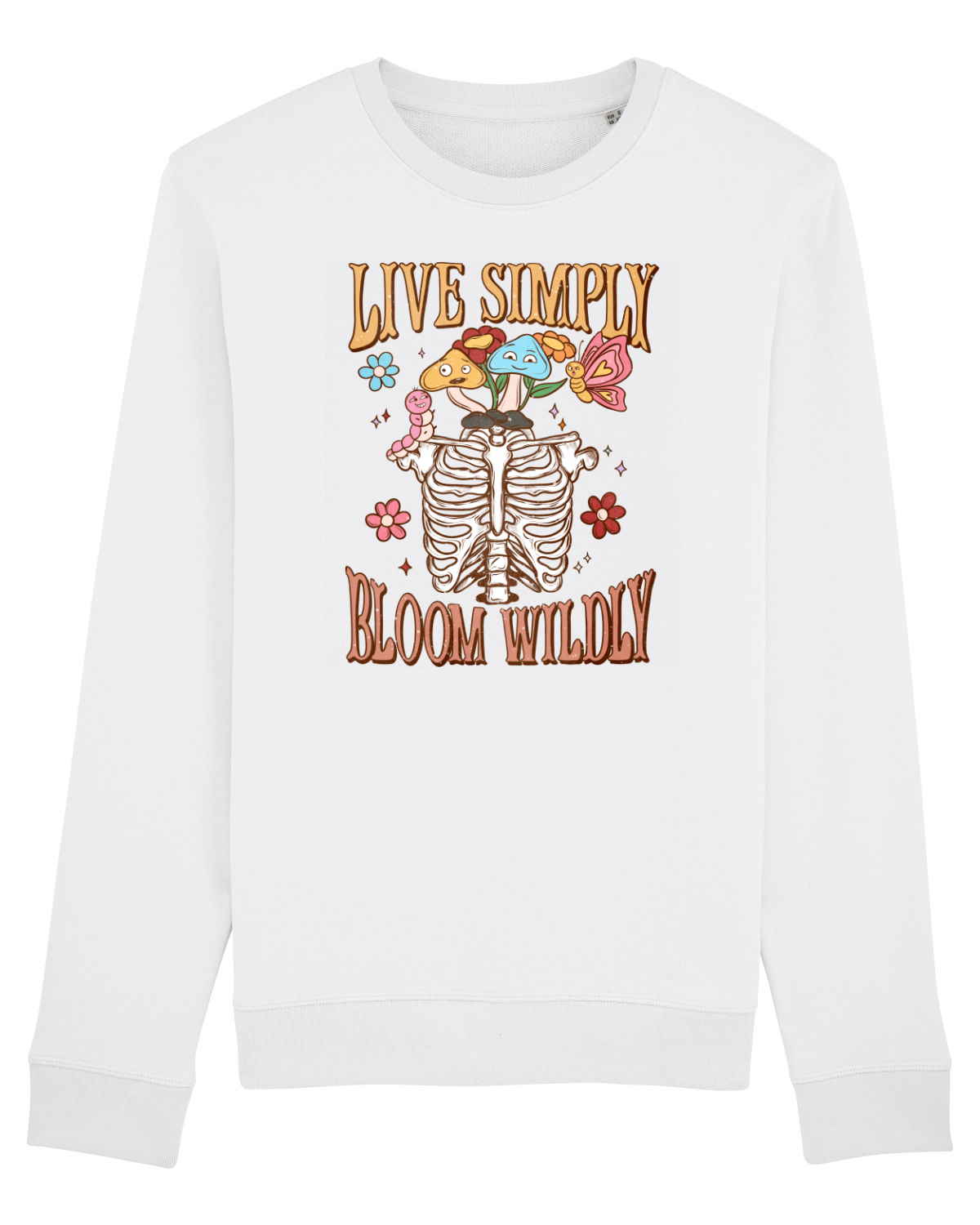 Bluză mânecă lungă Unisex Rise White