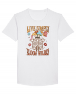 Live Simply Bloom Wildly Tricou mânecă scurtă guler larg Bărbat Skater