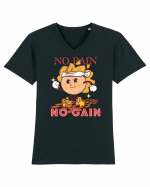 No Pain No Gain Tricou mânecă scurtă guler V Bărbat Presenter