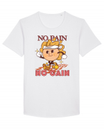 No Pain No Gain Tricou mânecă scurtă guler larg Bărbat Skater