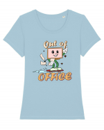 Out Of Office Tricou mânecă scurtă guler larg fitted Damă Expresser