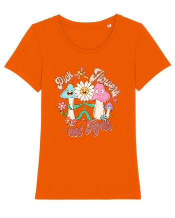 Pick Flowers Not Fights Bright Orange