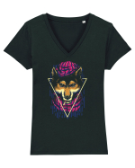 Don Wolf Tricou mânecă scurtă guler V Damă Evoker