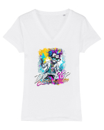 drpop Tricou mânecă scurtă guler V Damă Evoker