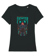 Fighter Tricou mânecă scurtă guler larg fitted Damă Expresser