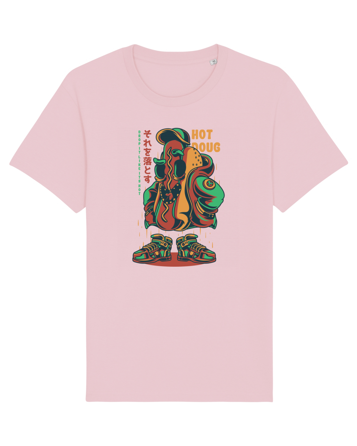 Tricou mânecă scurtă Unisex Rocker Cotton Pink