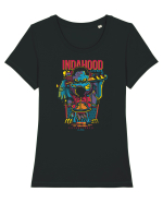 INDAHOOD Tricou mânecă scurtă guler larg fitted Damă Expresser