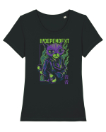 Independent Tricou mânecă scurtă guler larg fitted Damă Expresser